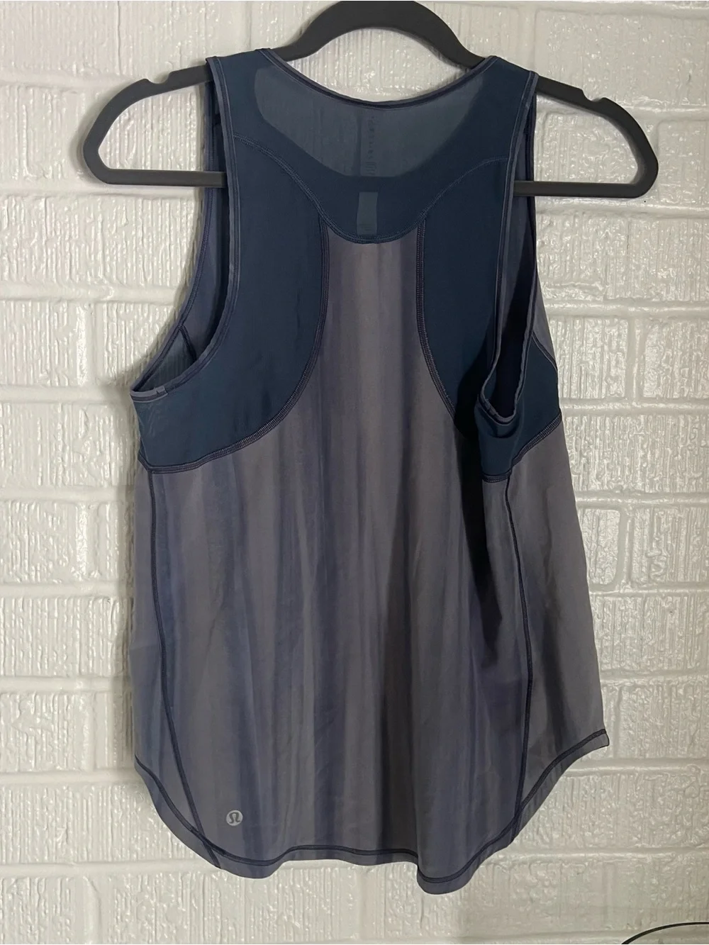 Lululemon Gray Women's Sheer Layered Athletic Tank Top Size 6 Medium